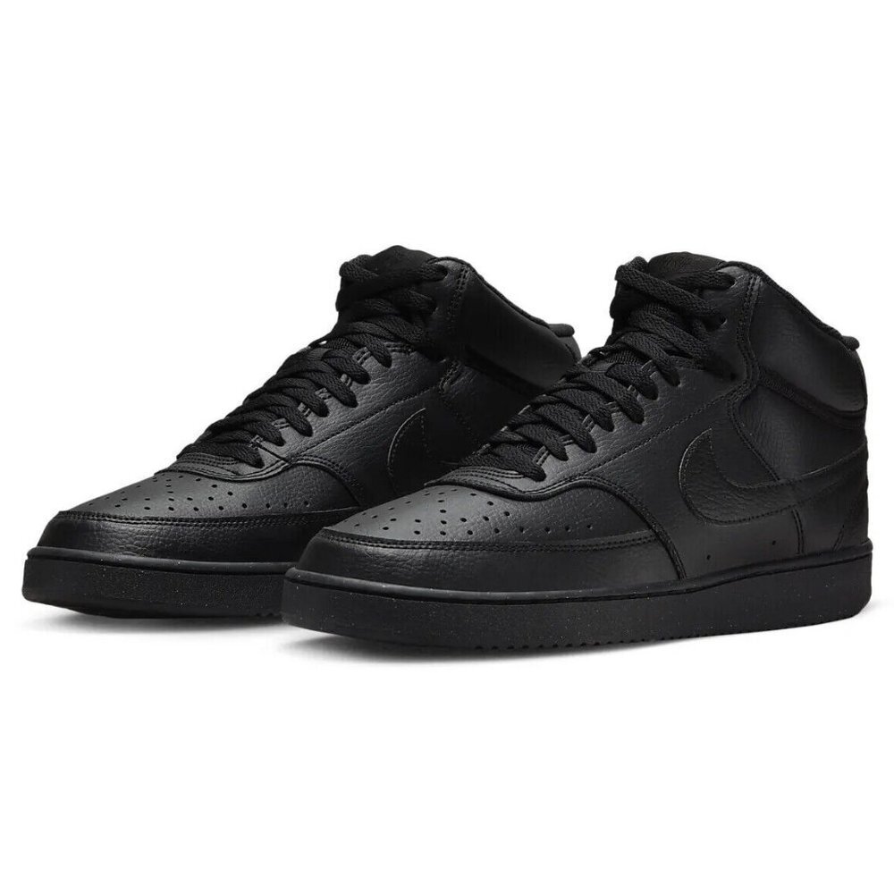 Nike Mens Court Vision Mid Black/Black NN Basketball Shoes, DN3577-003